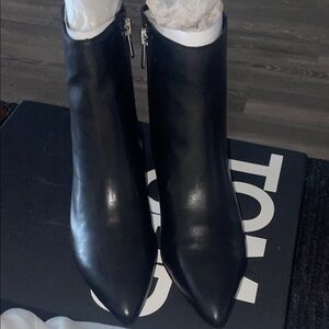 Franco Sarto Sleek Black Ankle Booties